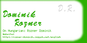 dominik rozner business card